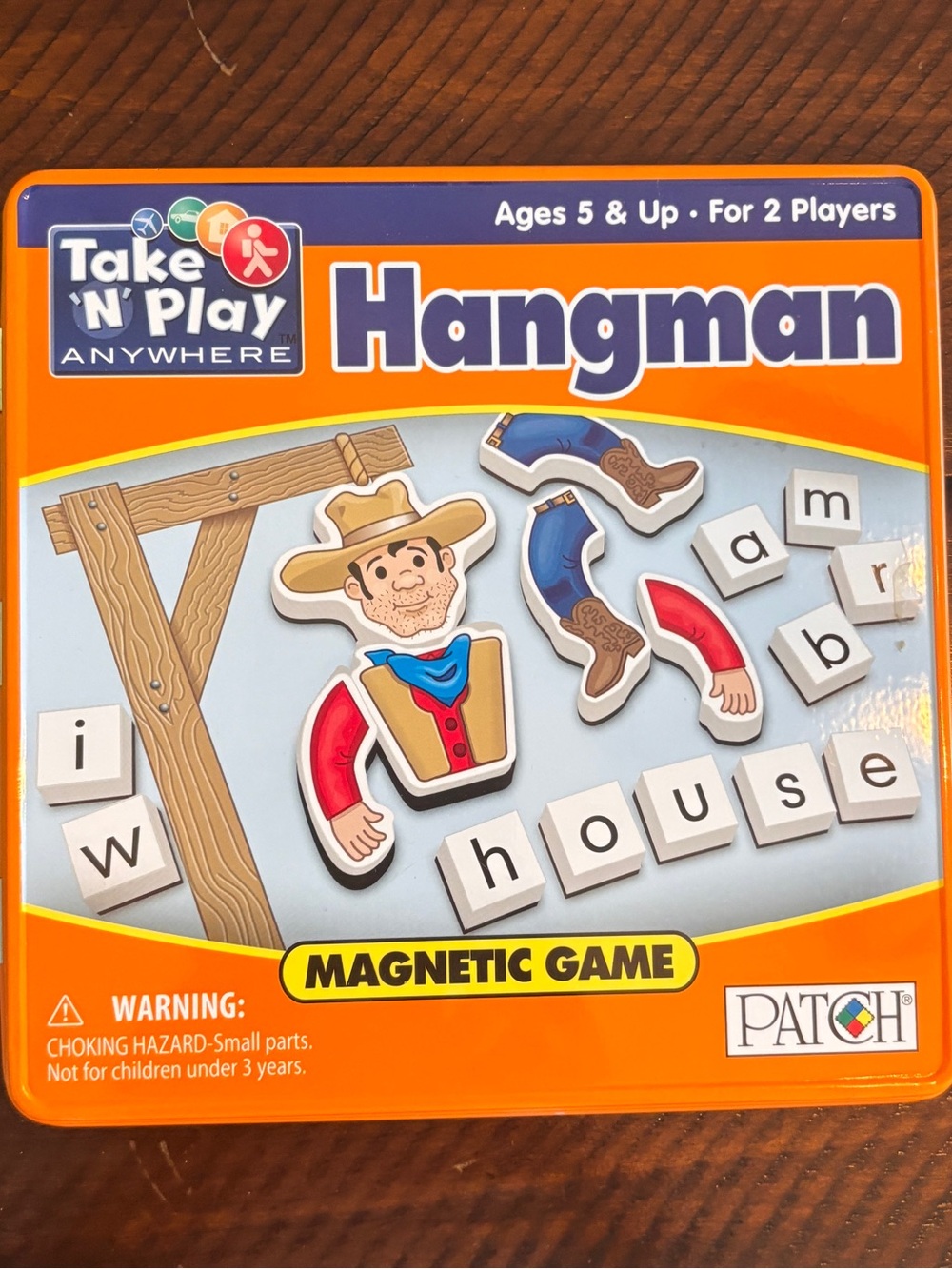 Hangman Magnetic Game - Orange
